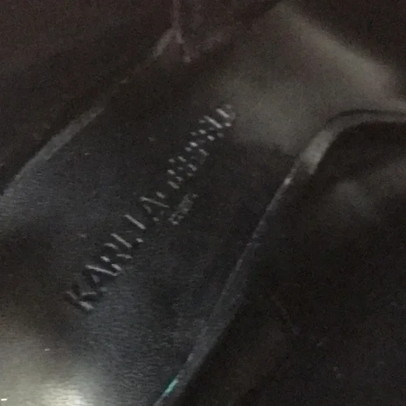 Karl Lagerfeld Brittie Embellished Pearls Women's 8M Peep Toe Black Booties - Picture 11 of 16